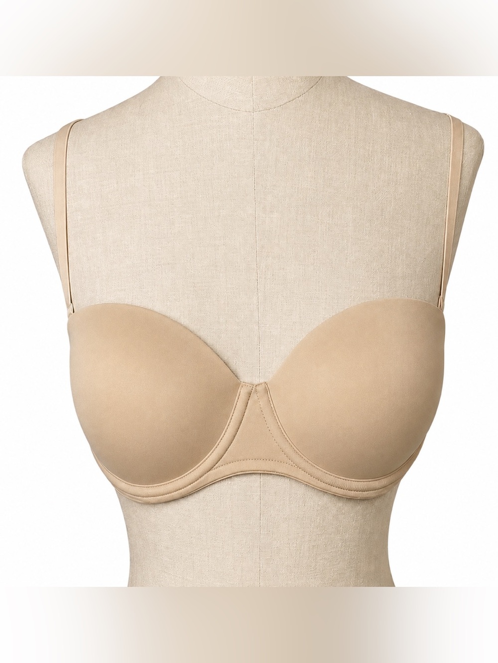 NWT PINK Victoria’s Secret Push Up Convertible Strapless Bra 34C Nude